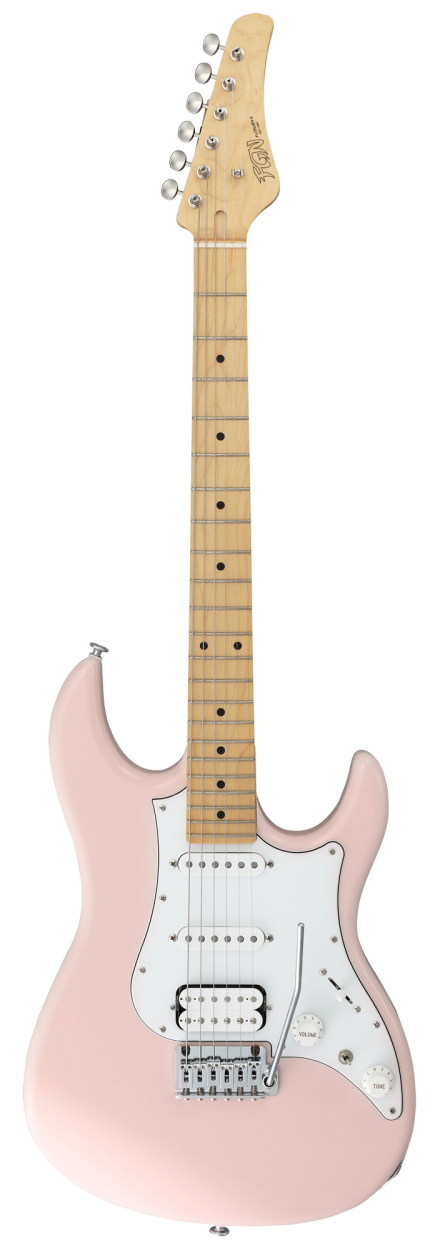 FGN E-Gitarre, J-Standard Odyssey Traditional, Shell Pink, Tasche