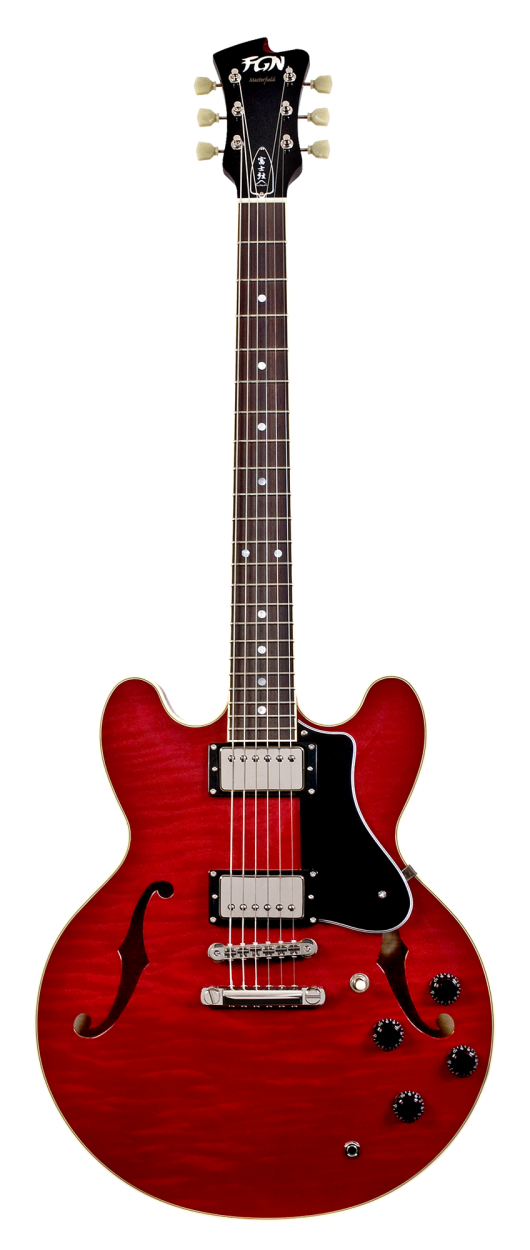 FGN E-Gitarre, Masterfield Semi, HH, Cherry, Koffer