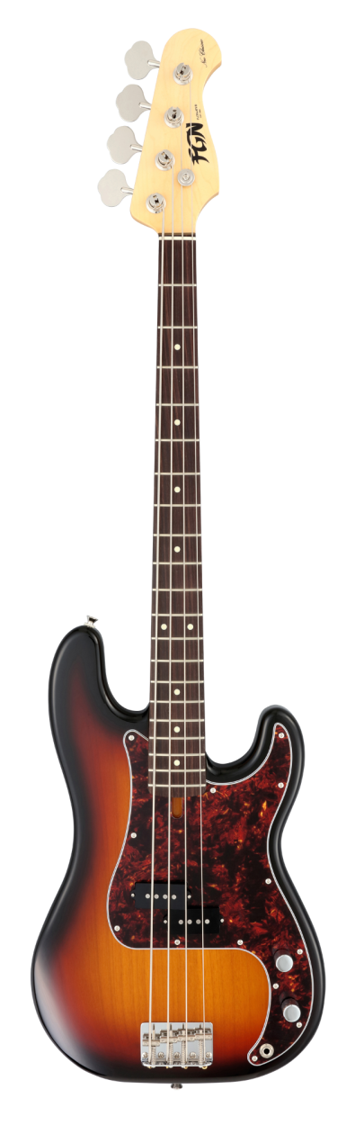 FGN Bassgitarre, Neo Classic PB-100, 3Ton Sunburst, Gigbag