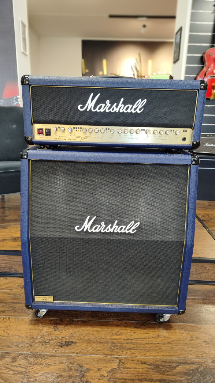 Marshall 6100 Anniversary Edition Head – 30th Anniversary Blue Tolex + Original Footswitch & 4x12 Cabinet