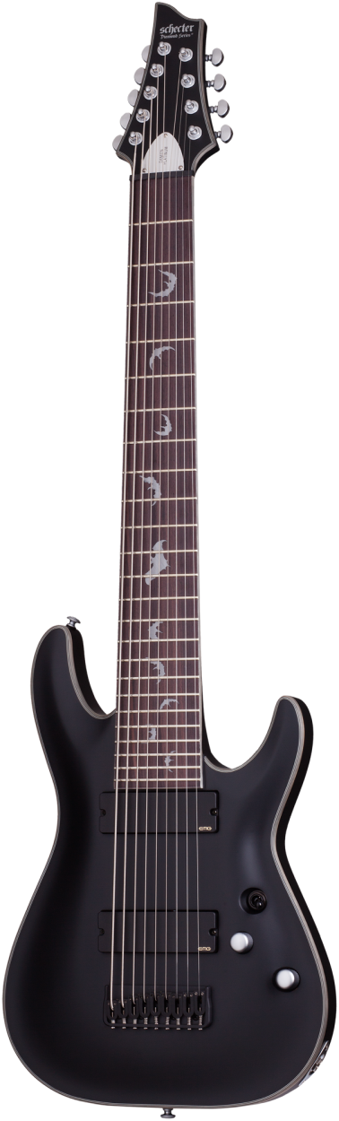 SCHECTER E-Gitarre, Damien Platinum-9, Satin Black