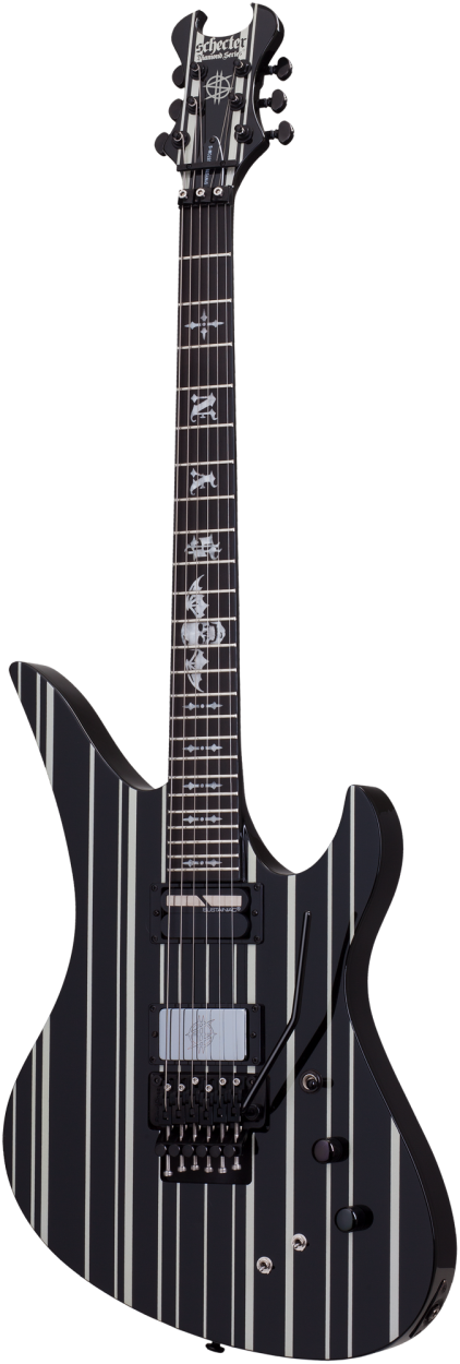 SCHECTER E-Gitarre, Signature Synyster Custom FR S, Gloss Black/Silver