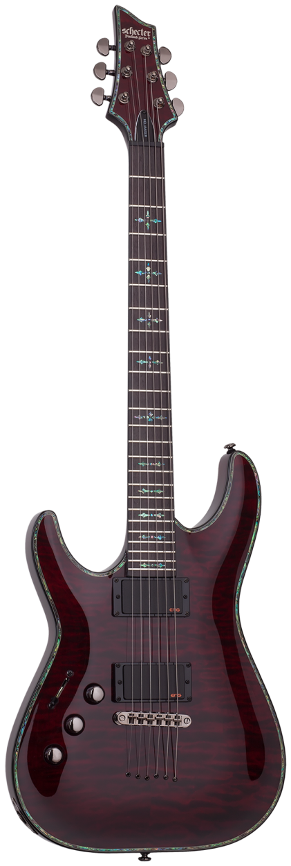 SCHECTER E-Gitarre, Hellraiser C-1, Black Cherry, Linkshänder