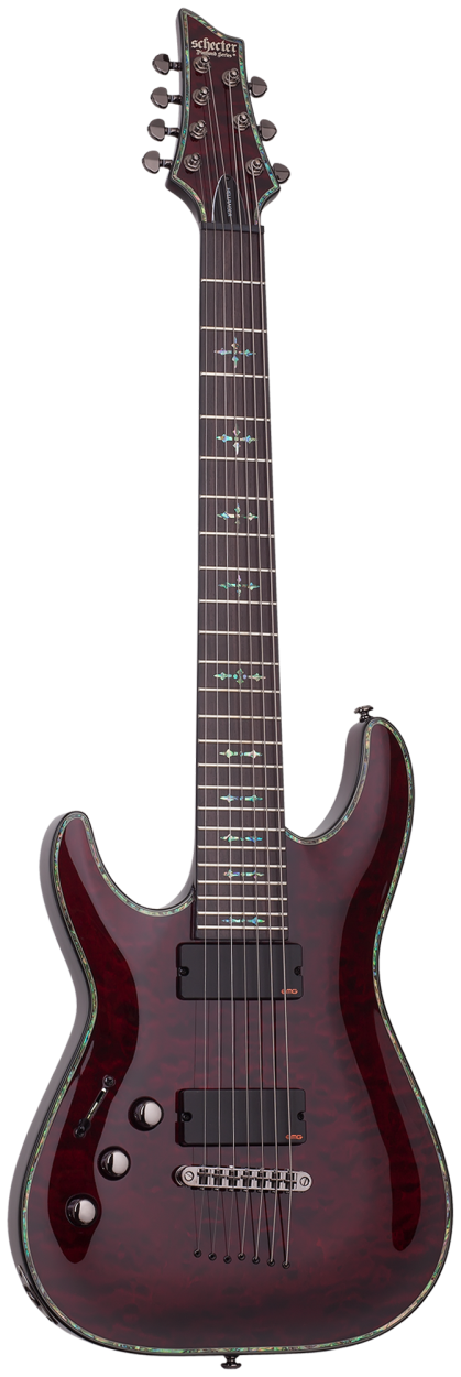SCHECTER Electric Guitar, Hellraiser C-7, Black Cherry, Lefthand