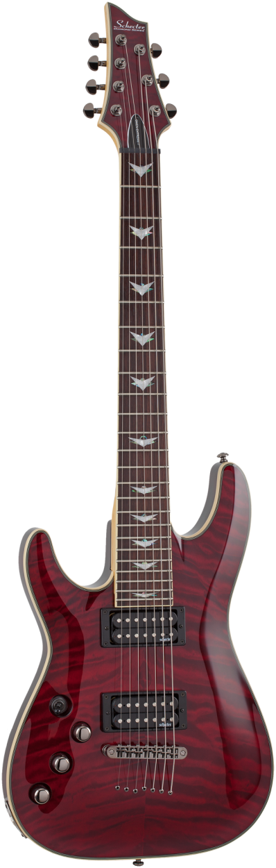 SCHECTER E-Gitarre, Omen Extreme 7, Black Cherry, Linkshänder