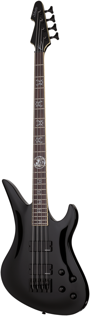SCHECTER Electric Bass Guitar, Signature Dale Stewart Avenger, Gloss Black