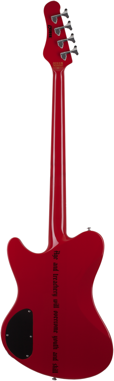 SCHECTER Electric Bass Guitar, Signature Simon Gallup Ultra Bass, Red/Black