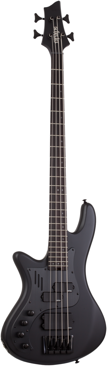 SCHECTER Electric Bass Guitar, Stiletto-4 Stealth Pro, Satin Black, Lefthand