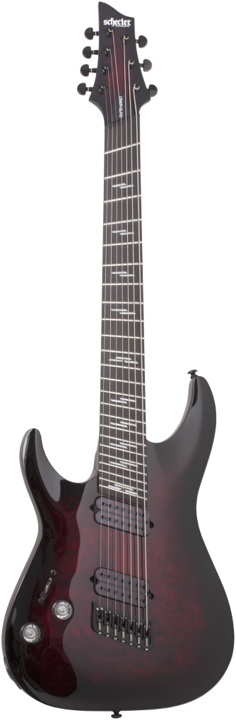 SCHECTER E-Gitarre, Omen Elite 7, MultiScale, Black Cherry Burst, Link