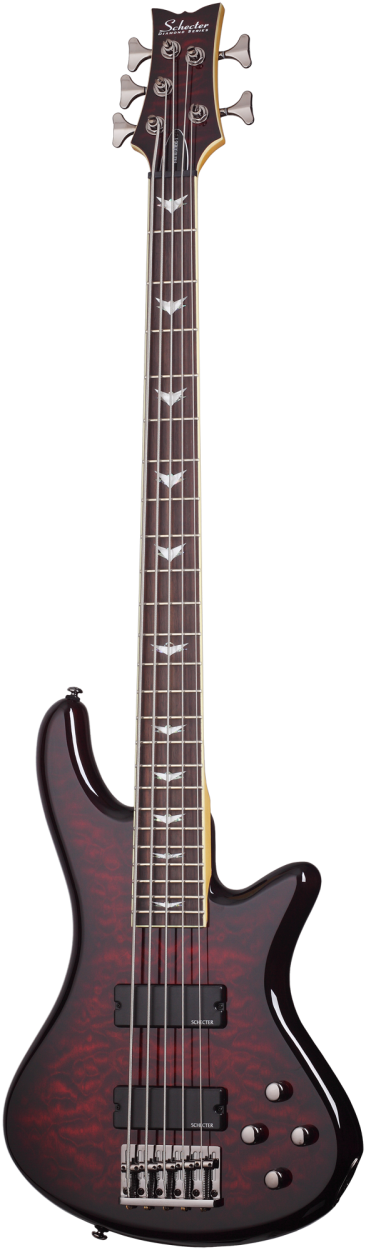 SCHECTER Electric Bass Guitar, Stiletto Extreme-5, Black Cherry