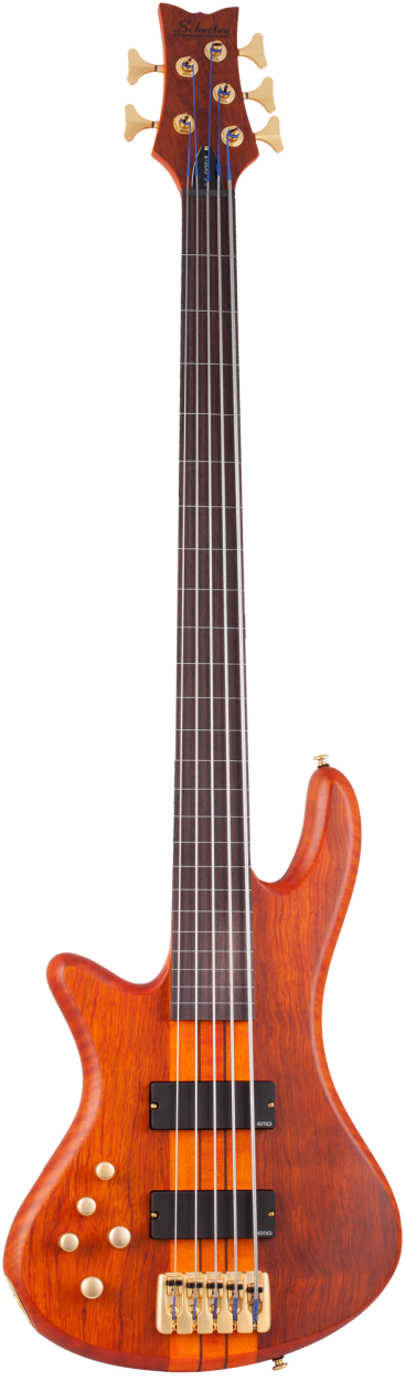 SCHECTER Electric Bass Guitar, Stiletto Studio-5 FL, Honey Satin, Lefthand