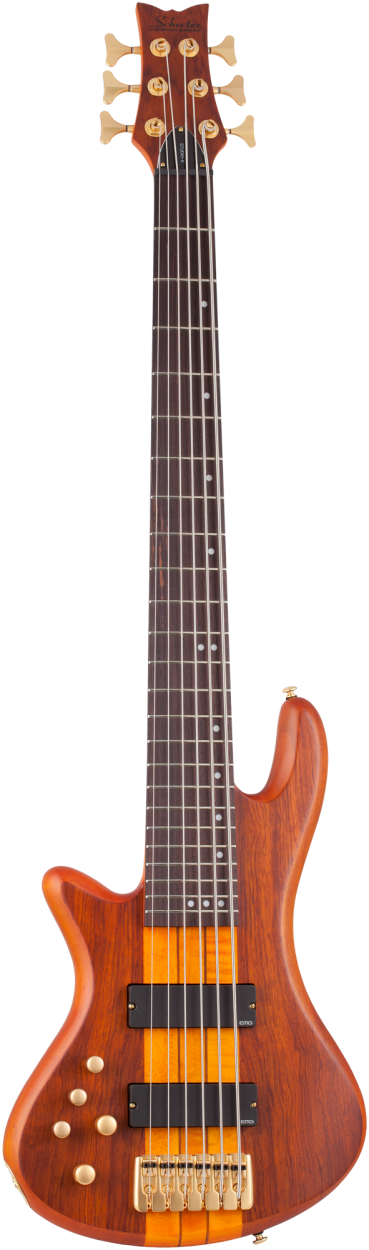 SCHECTER Electric Bass Guitar, Stiletto Studio-6, Honey Satin, Lefthand