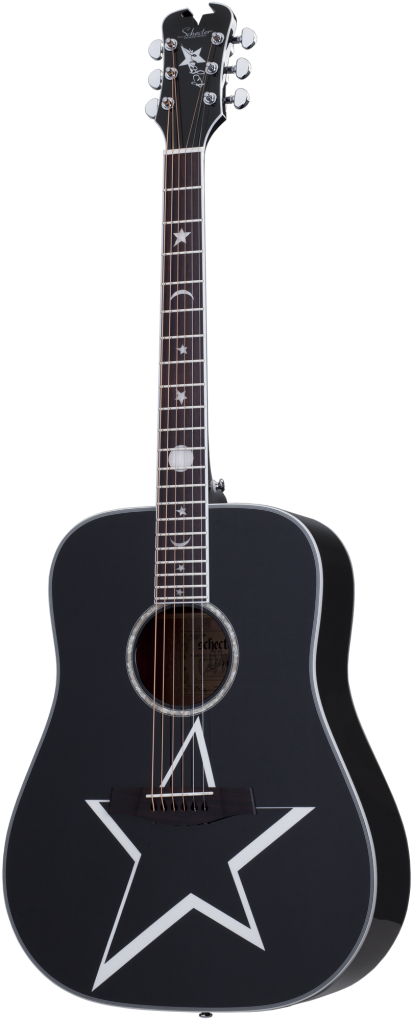 SCHECTER Westerngitarre, Robert Smith RS-1000 Busker, Gloss Black
