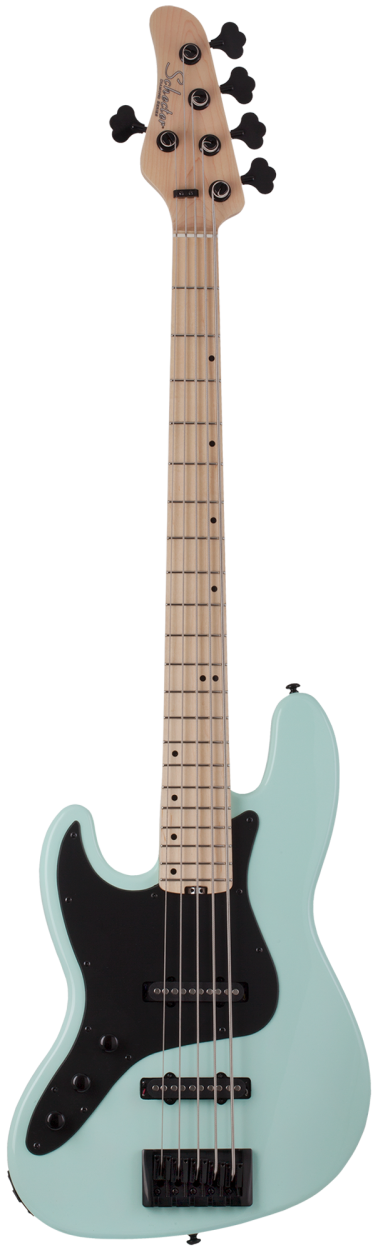 SCHECTER Electric Bass Guitar, J-5 Maple, Seafoam Green, Lefthand
