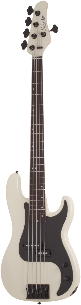 SCHECTER Electric Bass Guitar, P-5, Ivory