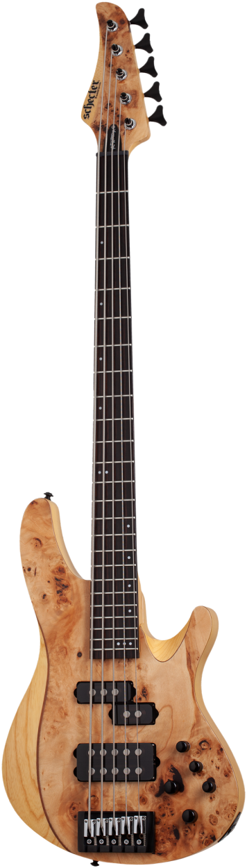 SCHECTER Electric Bass Guitar, Reaper-5, Natural Satin