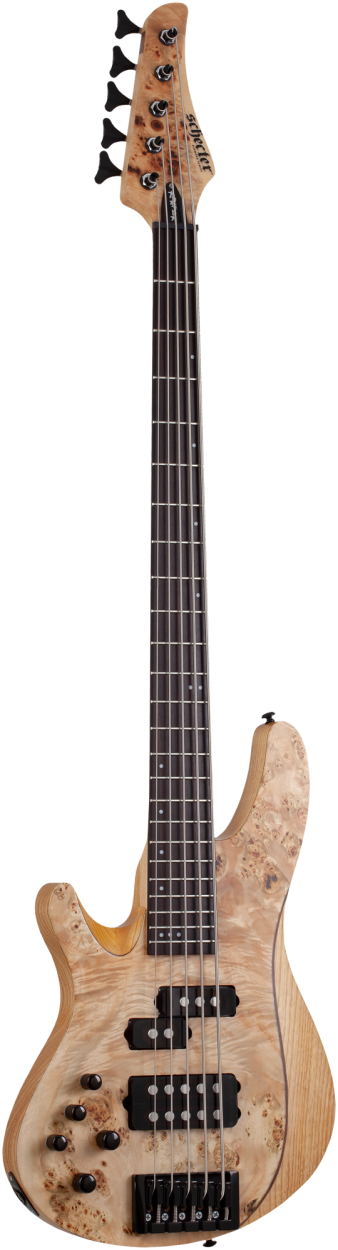 SCHECTER Electric Bass Guitar, Reaper-5, Natural Satin, Lefthand
