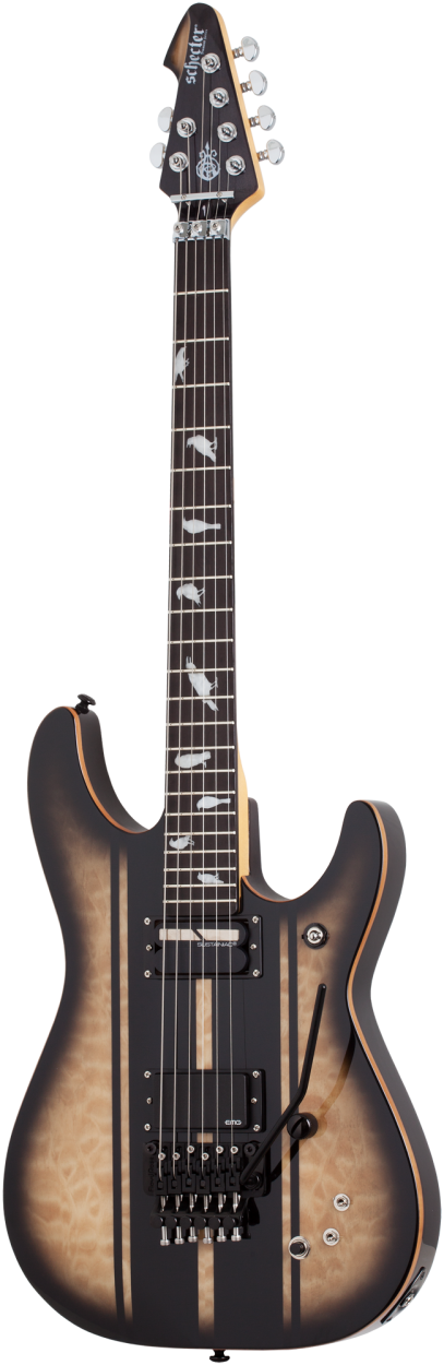 SCHECTER E-Gitarre, Signature DJ Ashba, Natural Black Burst