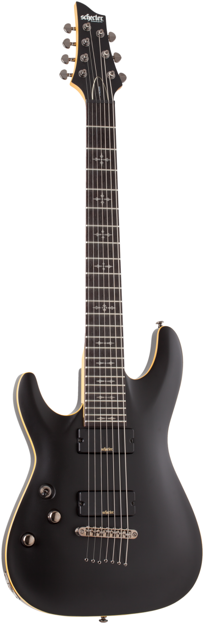 SCHECTER E-Gitarre, Demon 7, Satin Black, LinkshÃÂ¤nder