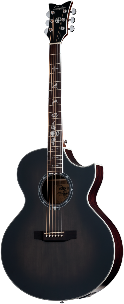 SCHECTER Steel String Guitar, Synyster GA SC, Trans Black Burst Satin