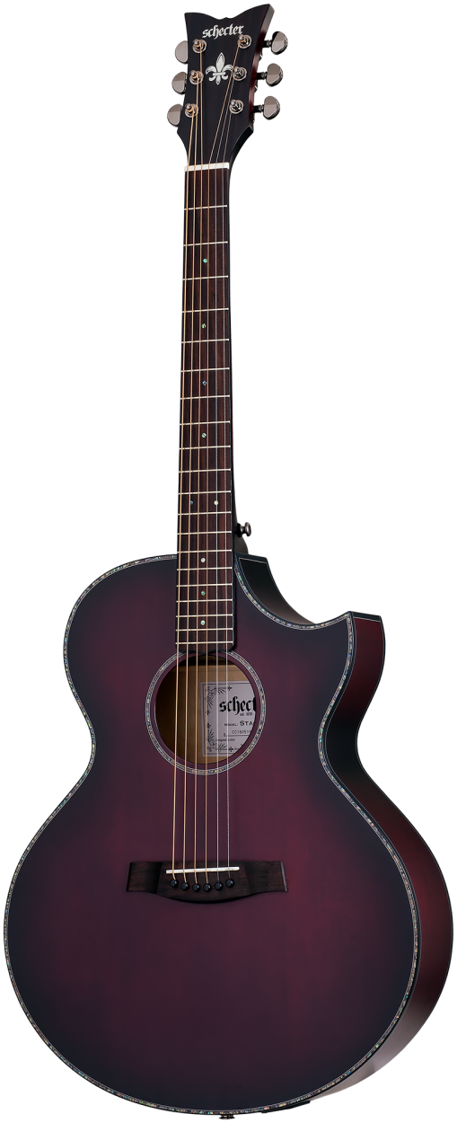 SCHECTER Steel String Guitar, Orleans Stage, Vampyre Red Burst Satin