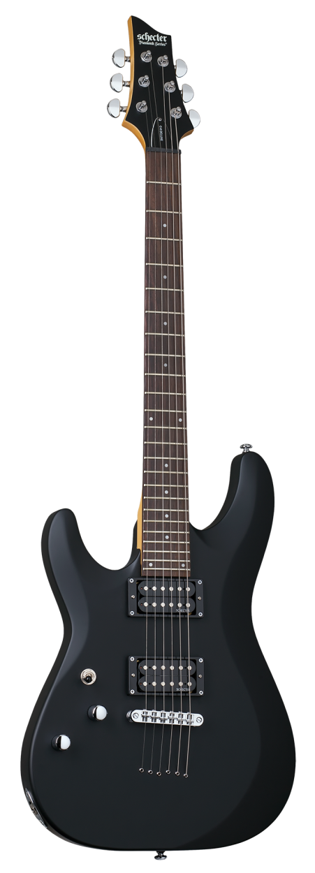 SCHECTER E-Gitarre, C-6 Deluxe, Satin Black, Linkshänder