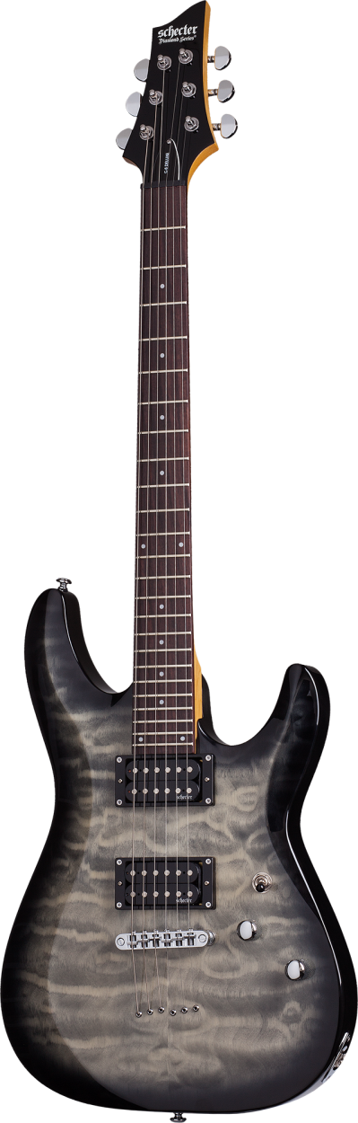 SCHECTER Electric Guitar, C-6 Plus, Charcoal Burst
