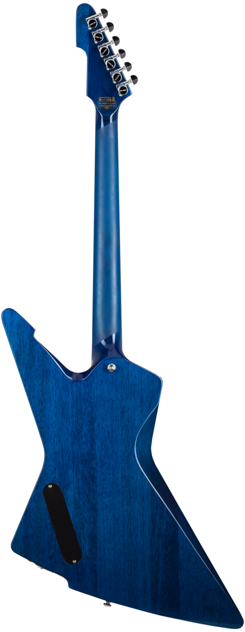 SCHECTER Electric Guitar, E-1 Electro Resin, Transparent Blue