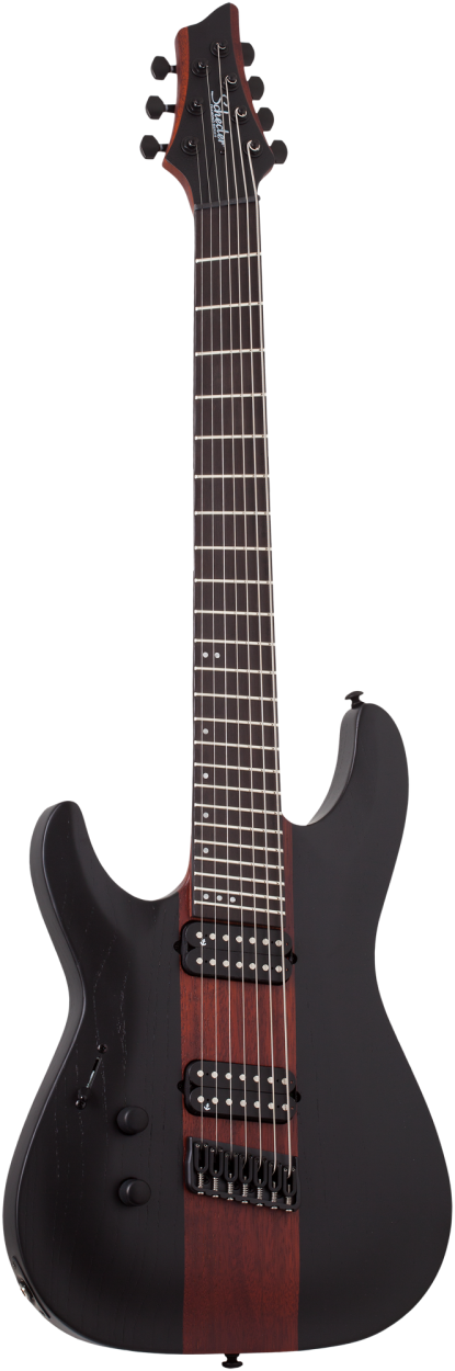 SCHECTER E-Gitarre, Signature, C-7 Rob Scallon, Dark Roast, Linkshände