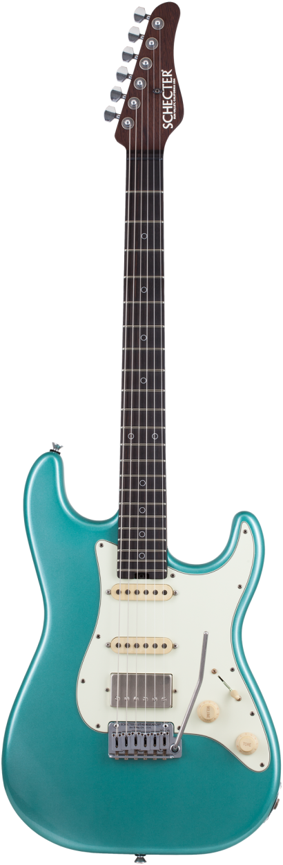 SCHECTER E-Gitarre, USA Custom Nick Johnston Trad. Wembley, Teal Green Metallic