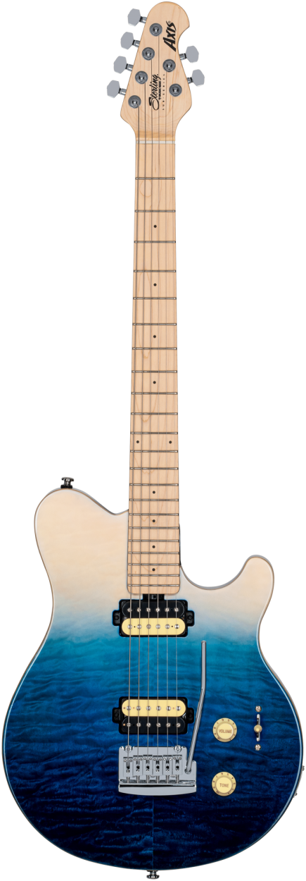 STERLING E-Gitarre, S.U.B., Axis AX3 Quilted Maple Veneer Top, Spectru