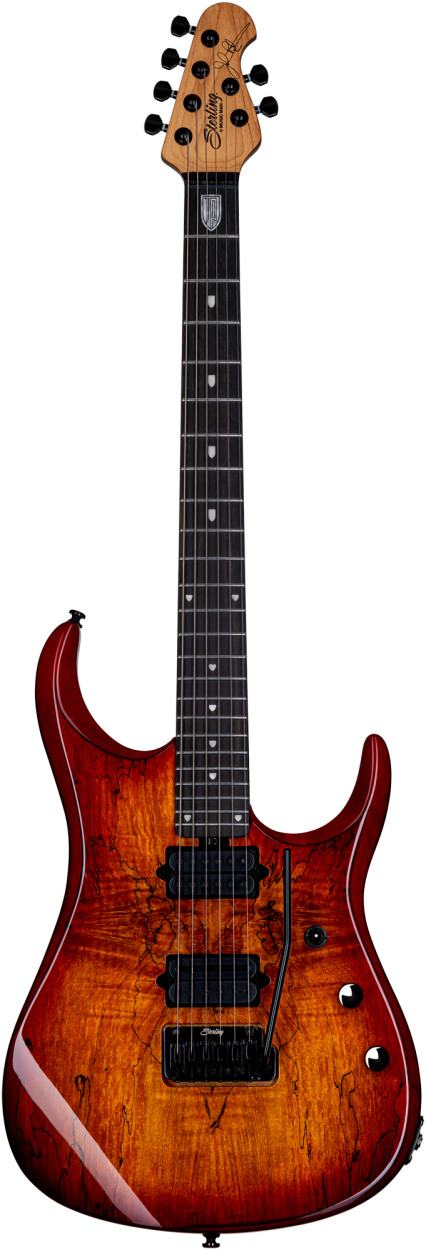 STERLING E-Gitarre, JP150, DiMarzio, Blood Orange Burst, Tasche