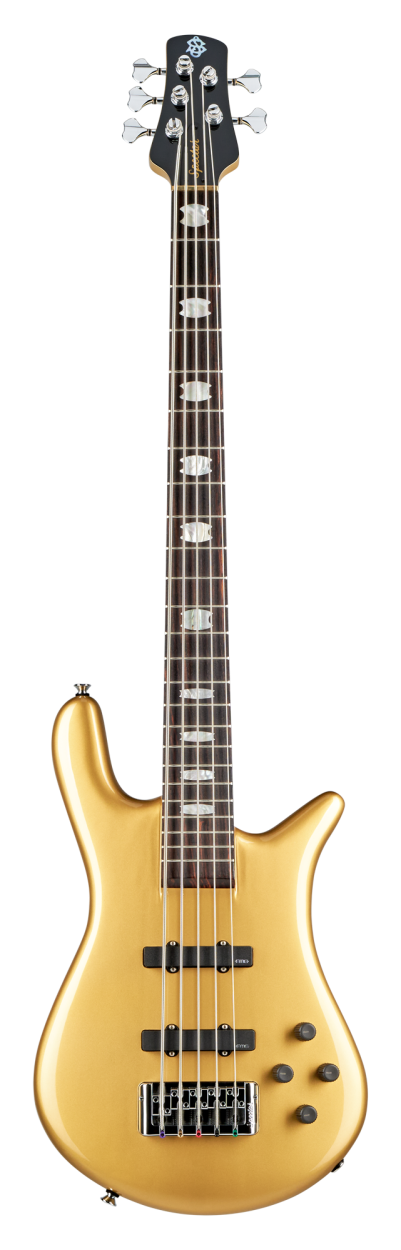 SPECTOR Bass Guitar, Euro Classic, 5-String, activ, Solid Metallic Gold