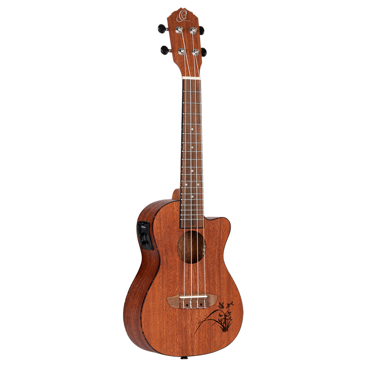ORTEGA Bonfire Series Preamp Concert Ukulele 4 String - Sapele Natural RU5MM-CE
