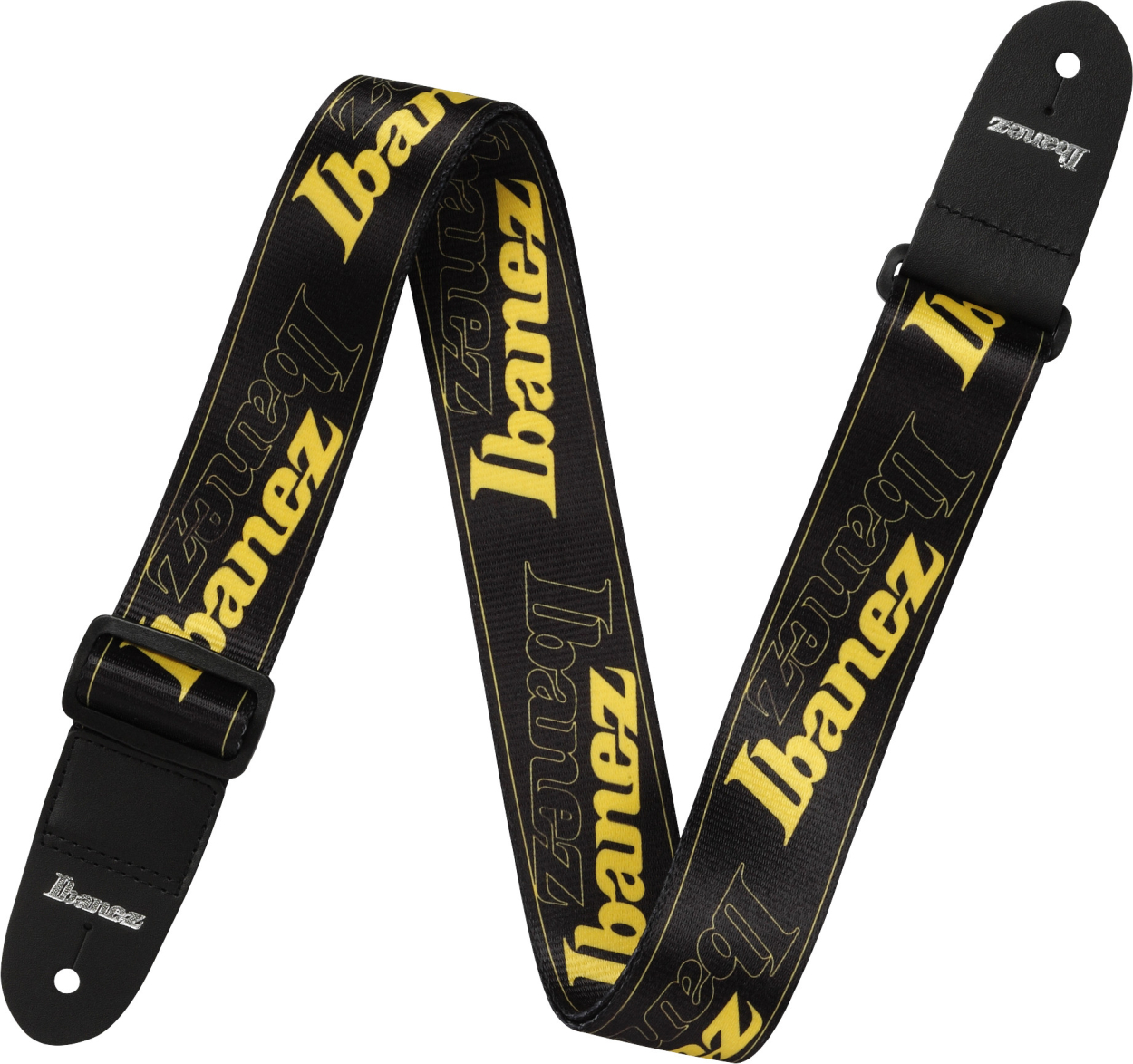 IBANEZ Design Strap - Black/Yellow Logos GSD50-YE