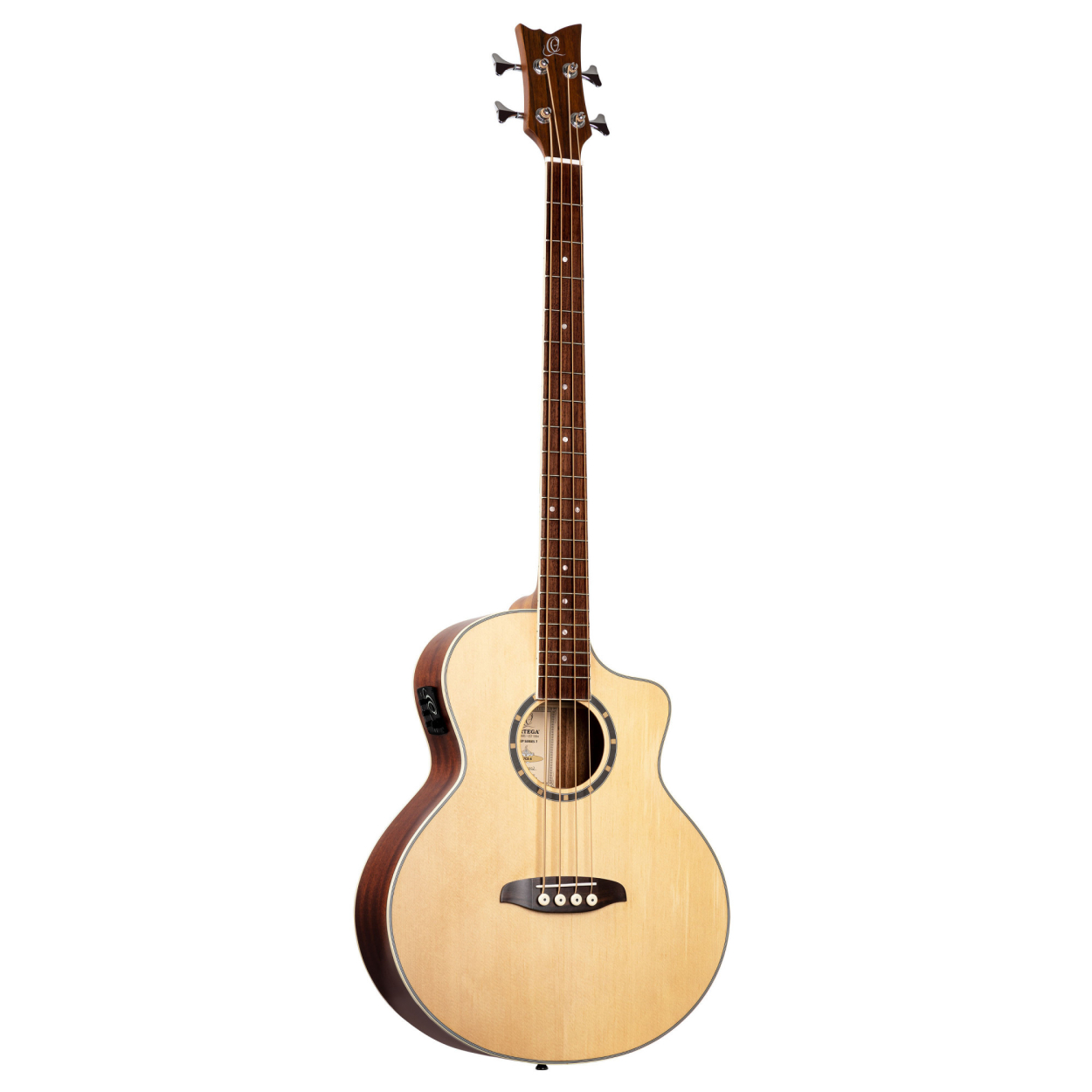ORTEGA Deep Series 7 Medium Scale Acoustic Bass 4 String - Spruce / Mahogany Natural D7CE-4