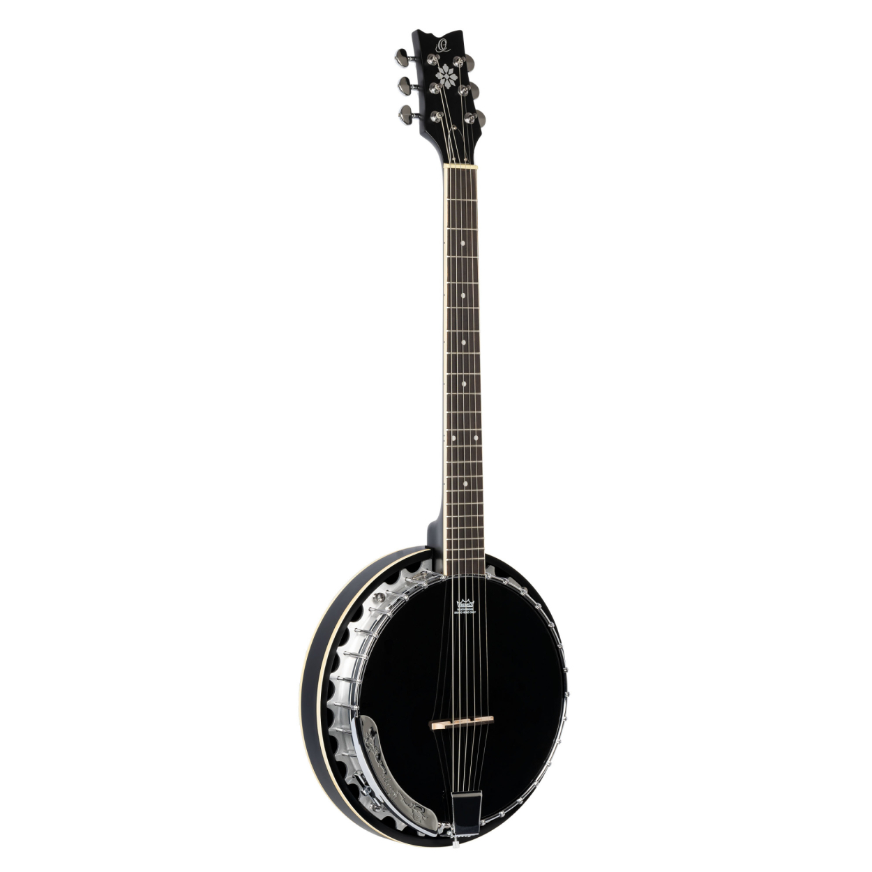 ORTEGA Raven Series Banjo 6 String - Mahogany Black + Bag OBJ350/6-SBK