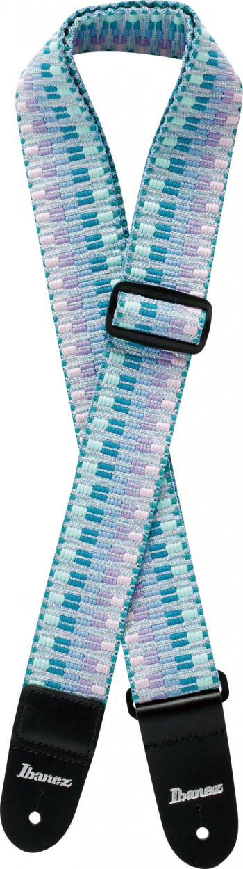 IBANEZ Braided Guitar Strap - Mint Green/Purple GSB50-C5