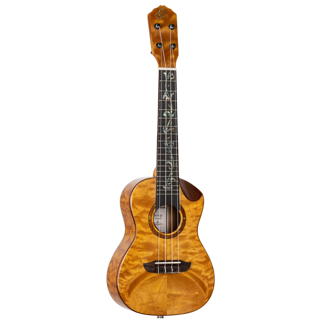 ORTEGA Elite Series Concert Ukulele 4 String - Quilted Maple Natural + Bag RUET-QMA
