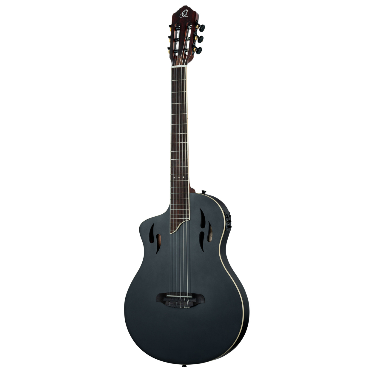 ORTEGA TourPlayer DeLuxe Nylon String Guitar 6-String Lefty - Spruce Black + Gig Bag RTPSTD-SBK-L