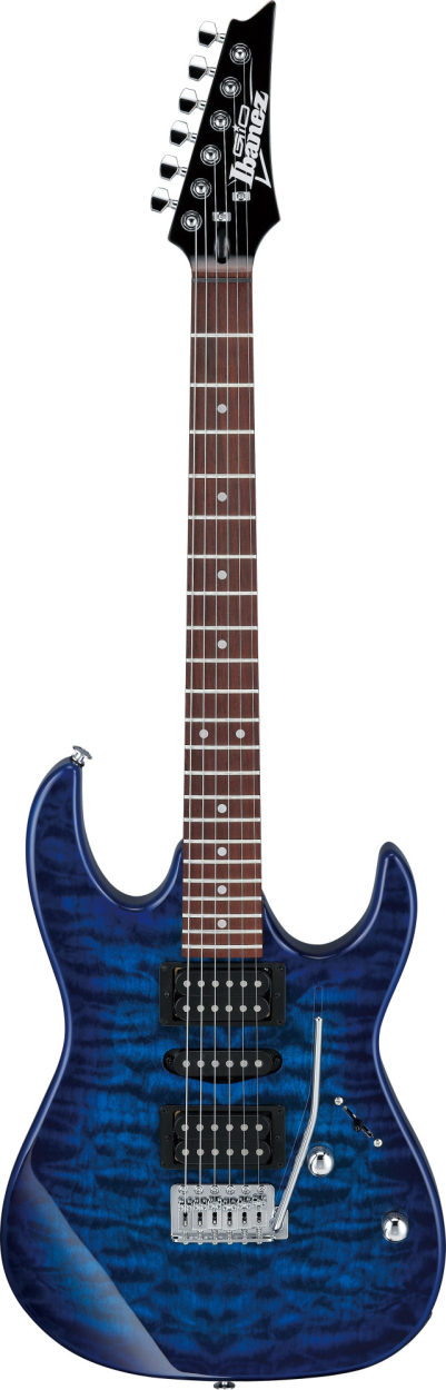 IBANEZ GIO GRX Electric Guitar 6-String - Transparent Blue Burst GRX70QA-TBB