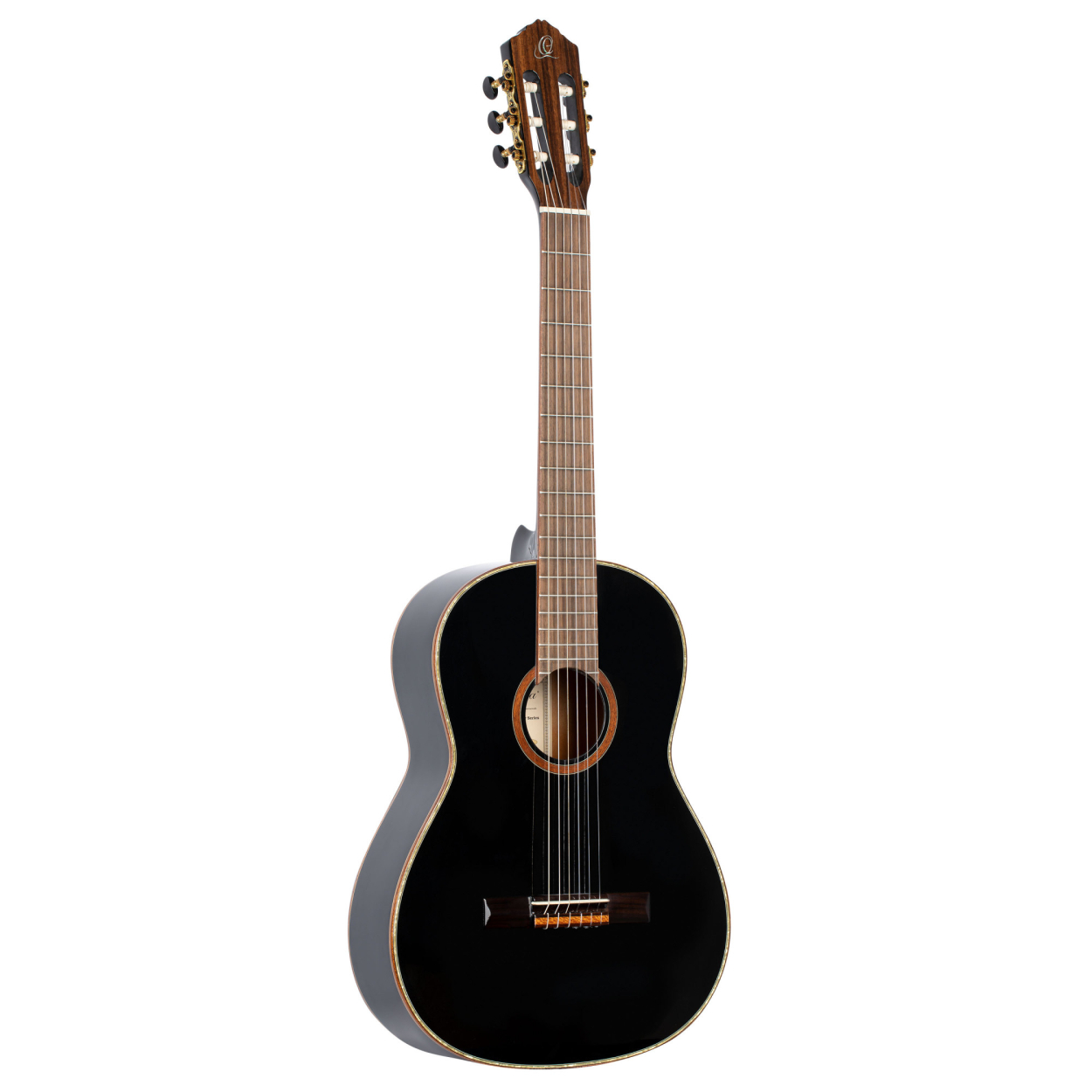 ORTEGA Family Series 4/4 Classical Guitar 6 String - Spruce / Mahogany Black + Bag R221BK