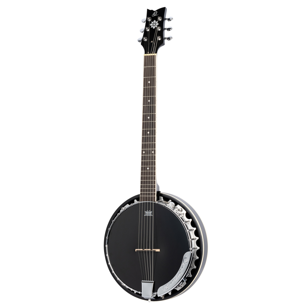 ORTEGA Raven Series Banjo 6 String Lefty - Mahogany Black + Bag OBJE356-SBK-L