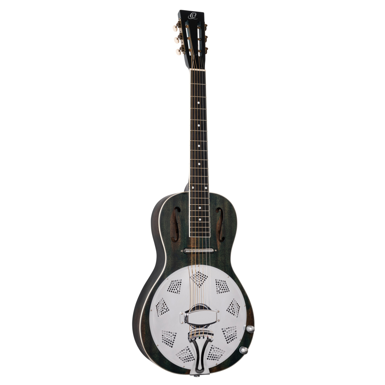 ORTEGA Americana Series Resonator Guitar 6 String - Distressed Denim Matte / Chrome HW RRG30E-DD