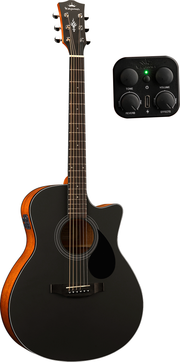 KEPMA GUITARS PLYTONE SERIES - EACE K10 GRAND AUDITORIUM BLACK