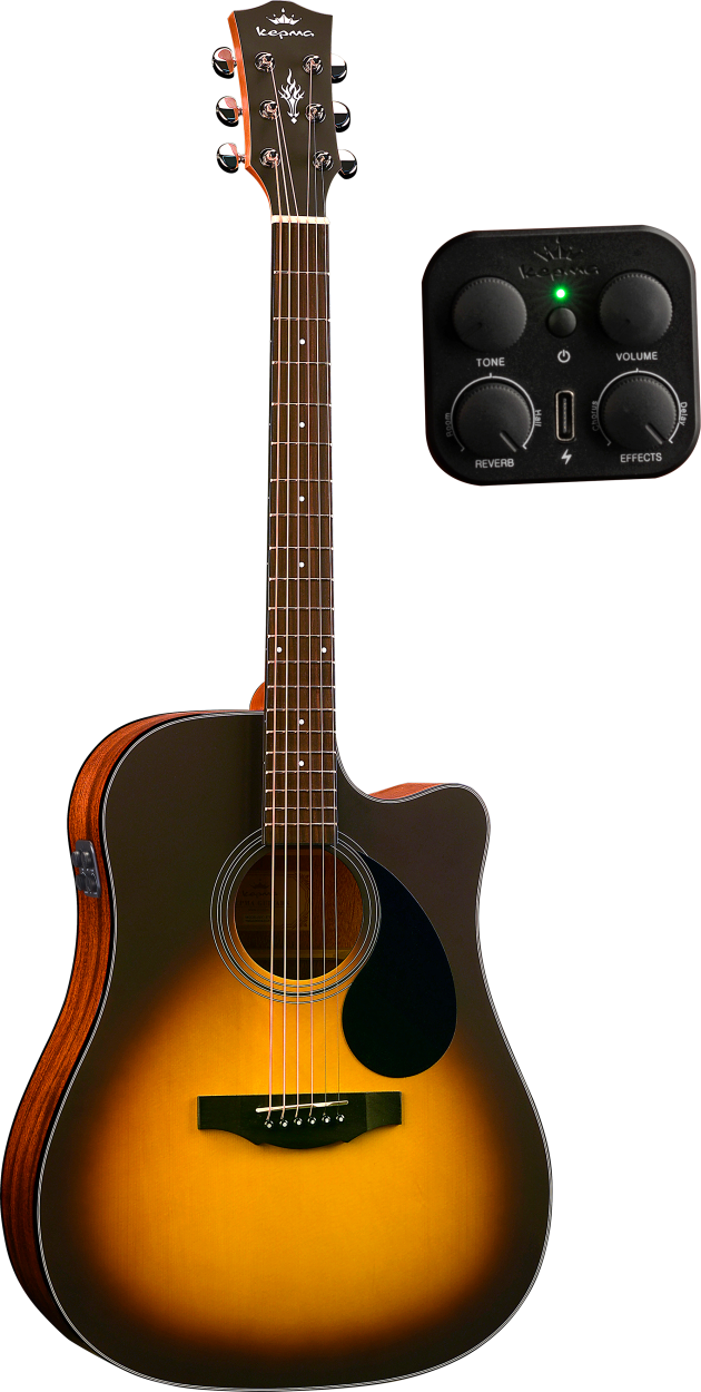KEPMA GUITARS PLYTONE SERIES - EDCE K10 DREADNOUGHT SUNBURST