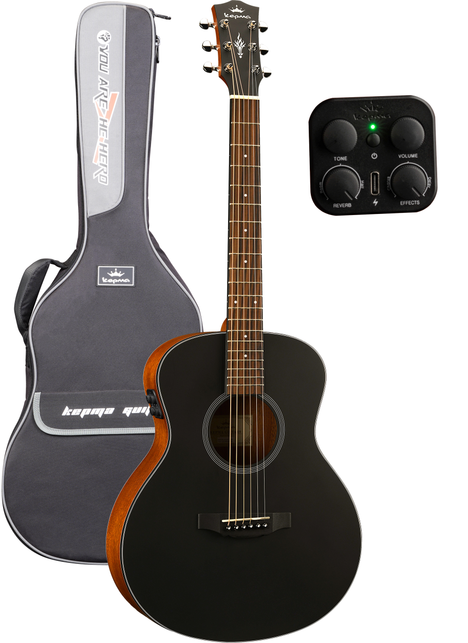 KEPMA GUITARS TRAVEL SERIES - ES36E-K10 MINI OM BLACK