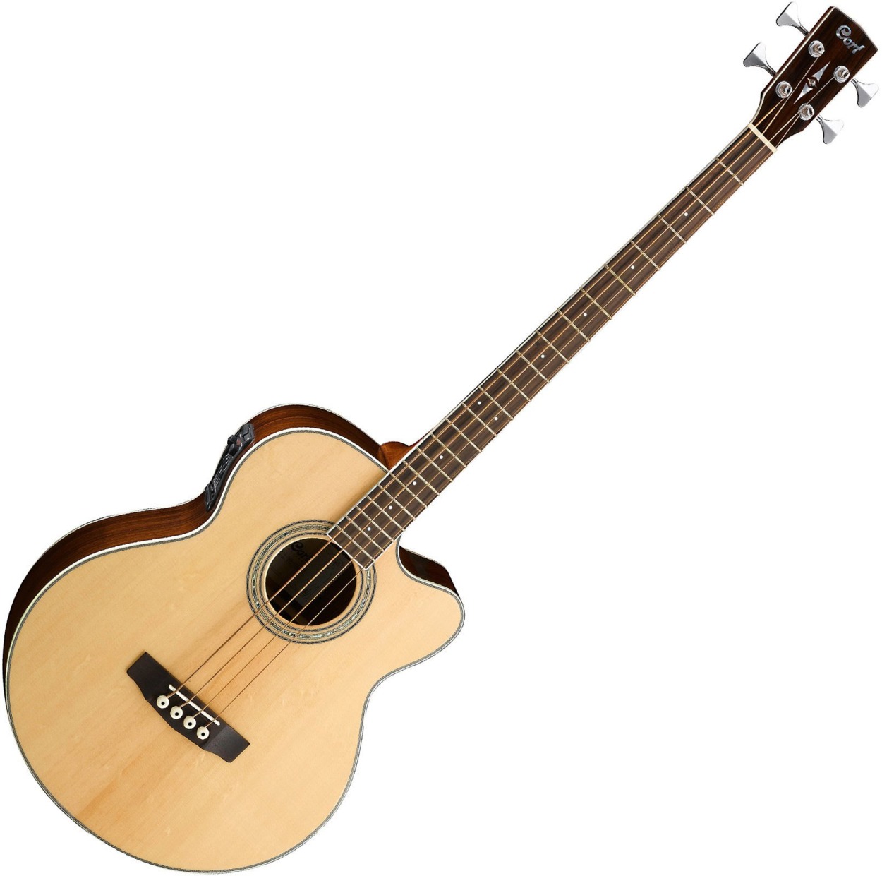 CORT Acoustic Bass, SJB5F, Natural Satin, Preamp, Gig Bag